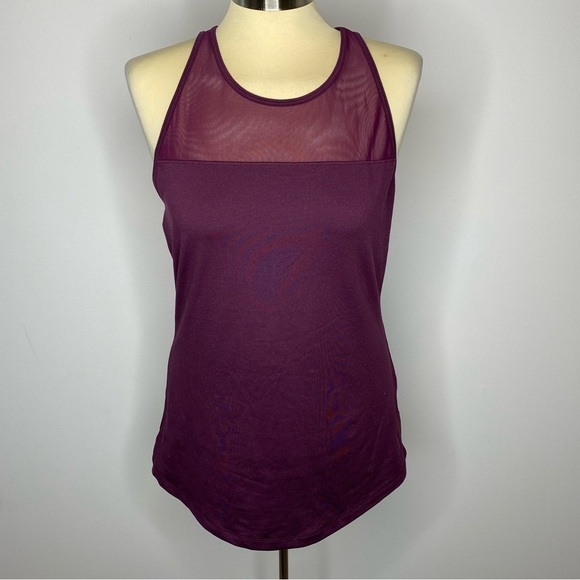 Old Navy Active Purple Burgundy Mesh Back Tank Top - Picture 1 of 8